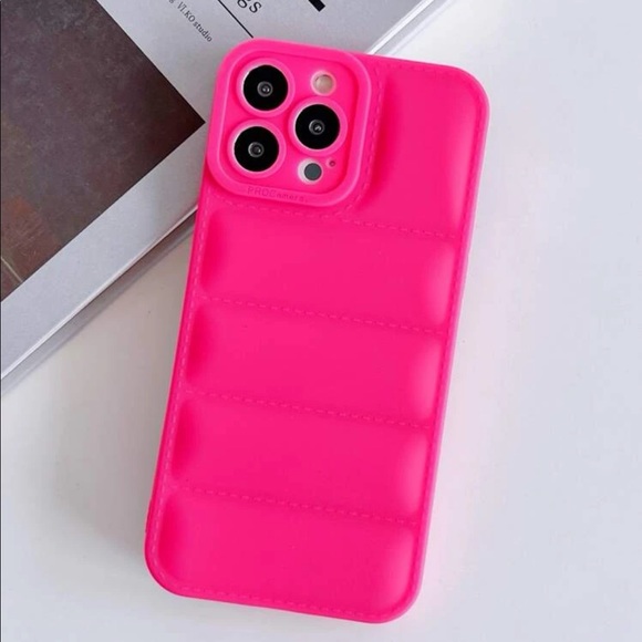 Hot Pink Puffer IPhone Case New iPhone 13 Pro - Picture 4 of 4